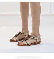 Sandalias de cuña estilo étnico, novedad verano 2025, zapatos de playa bohemios con cuentas, sandalias romanas antideslizantes - details 4