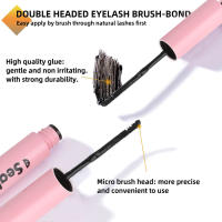 DIY Eyelash Extension Kit 200 Clusters Lashes Kit with Lash Bond and Seal Tweezer for Self Application at Home - details 5
