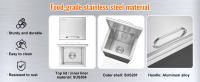 SucceBuy Nevera de hielo con cubierta deslizante, refrigerador comercial de acero inoxidable con cubierta deslizante, tubo de drenaje y tapón, para cocina al aire libre - details 1