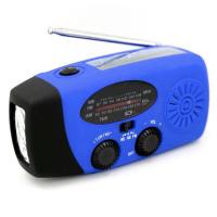 Radio portátil con dinamo solar AM/FM/NOAA con linterna L multifuncional y banco de energía para emergencias y - details 10
