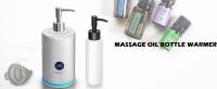 Botella calentadora de aceite de masaje, calentador Digital de loción eléctrica profesional para SPA, calentador de aceite automático, crema de loción de aceite calentada para salón, barberías, hogar, con dos dispensadores de botellas de aceite - details 0