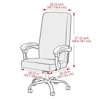 Funda para silla de oficina repelente al agua, tela elástica de LICRA, funda para asiento de ordenador, fundas universales para sillas de juegos, 1 ud. - details 0