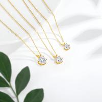 Collares con colgante de diamantes de moissanita de oro auténtico de 14k con cadena de plata de ley 925 para mujer, regalos de compromiso de boda y San Valentín - details 11