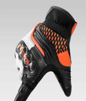 Guantes de moto de cuero para Motocross, equipo de equitación, fibra de carbono, pantalla táctil, reflectante, antideslizante, mujer - details 6