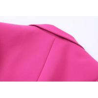 BUNO-Conjunto de chaqueta de estilo europeo para mujer, minitraje informal de solapa corta, ropa de oficina a la moda, color rojo, Otoño, 2025 - details 4