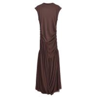 Vestido de noche largo elegante OUWU Fashion Mesh Patchwork Midi con mangas onduladas - details 2