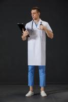 Bata de laboratorio personalizada para hombre, bata de laboratorio de manga corta con 3 bolsillos para mujer, bata médica, uniforme de clínica hospitalaria para enfermera - details 6