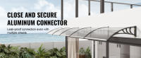 SucceBuy Toldo para puerta y ventana, toldo para patio al aire libre, hoja de sombrilla para PC UF50+, parasol transparente impermeable para rayos UV y lluvia - details 2