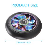 Ruedas de repuesto para patinete eléctrico, ruedas de Pu de 2 piezas y 100Mm con rodamiento para coches mecedoras, coches extremos y patinetes - details 7