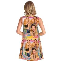 Vestido veraniego suelto personalizado H-Fine e Album S-Styles con estampado de bolsillo, vestido sin mangas para mujer para vacaciones en la playa - details 25
