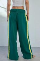 Pantalones largos de cintura elástica con cordón suelto informal para correr de bolsillo para mujer - details 3