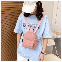 Mochila De terciopelo de pana para mujer, bolso escolar de versión coreana, sencillo, informal, pequeño, 2024 - details 11
