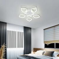 Lámpara de techo ojo de caballo acrílico Goeco blanco 5 focos 60W luz blanca 220V - details 7
