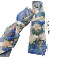 Hebilla de estilo chino impresa mangas de seda de hielo Anti-UV aislamiento UV gasa protector solar manga flor protección solar - details 0