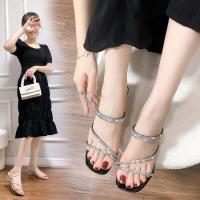 Sandalias de Mujer de Tacón Grueso con Diamantes de Imitación Estilo de Hadas para el Verano Nuevo 2025 - details 2