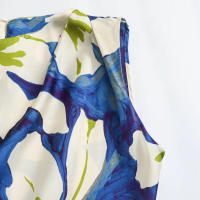 TRAFZA-mono Floral de pierna ancha para mujer, traje sin mangas con cuello redondo y cremallera decorativa, estilo bohemio, a la moda, Verano - details 4