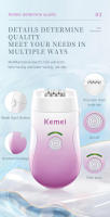 Kemei-depiladora de Bikini recargable para mujer, afeitadora para axilas, piernas, axila, pelo, pie, removedor de callos, dermoabrasión - details 4