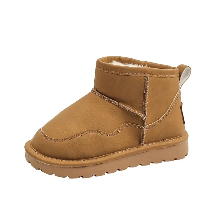 Botas de nieve estilo niña coreana, zapatos antideslizantes de suela suave, multifuncionales, informales, cálidas, de felpa, a la moda, novedad de invierno, - 1