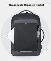 Mochila para ordenador portátil expandible para hombre, bolsa impermeable negra para Notebook, 16 pulgadas, 17 pulgadas, mochila de trabajo multifunción para negocios - details 12