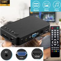 Reproductor Multimedia de vídeo HD 1080P H.264, salida AV/VGA, USB, HDD, para radiodifusión/publicidad, enchufe de la UE - details 2