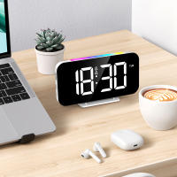 ORIA Reloj Despertador Digital, Reloj de Noche Digital con Modos de luz Nocturna de 10 RGB, Pantalla Grande de 16.8 cm, 5 Luminosidades Ajustables, Alarma Doble, Repetición, Puerto de Carga USB - details 0
