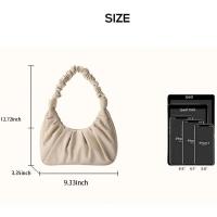 Bolso Hobo fruncido para mujer, bolso de hombro Sofii de moda, monedero blanco pequeño - details 9