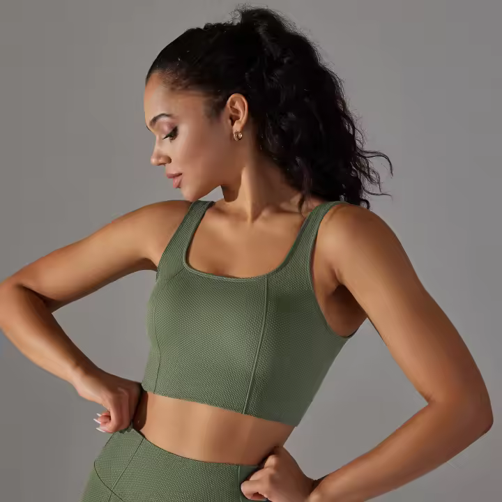 Nessaj-Chaleco de yoga sin costuras, top corto deportivo para fitness, gimnasio, correr, sujetador a prueba de golpes - 1
