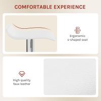 Taburete Bar de Altura Ajustable con Reposapiés, Taburete Alto con Asiento PVC para Comedor, Salón - details 4