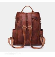 Mochila antirobo para Viajes de Ocio de Mujeres, mochila de viaje de Cuero Blanda Pu de Mujeres, Bolsa simple de gran capacidad - details 30