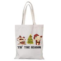 Regalo de Año Nuevo, bolso de hombro para mujer, bolsas de tela de dibujos animados, bolso de mano de Anime de Feliz Navidad, bolso de lona, ​​bolsos de compras ecológicos - details 9