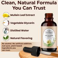 Lung Naturals Drops Lungs, extracto concentrado de hoja de gordolobo 10:1 para la salud respiratoria, sabor natural a fresa y limón, - details 3