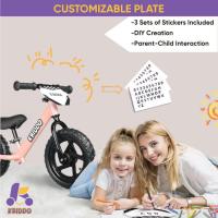 años, Edad 18 Meses a 5 años, Bicicleta de Empuje de 12 Pulgadas con Placa Individual (3 juegos de pegatinas incluidas), Bicicleta de regalo para 2-3 niños y niñas - details 14