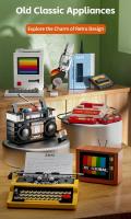 DIY Vintage Electrodomésticos Muebles TV Ordenador Cintas Walkman Playstation Radio Bloques de construcción Modelos Juguetes Adornos Eléctricos Puzzles estereoscópicos Regalos - details 0