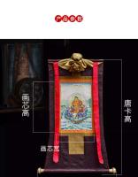 Dios amarillo tradicional de la riqueza Buda Thangka pintura colgante Xizang imitación pintada a mano sala de estar familiar tibetana - details 2