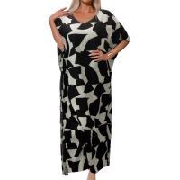 Cubierta de Bikini Impresa Túnica Larga para Playa Kaftan de Moda Femenina Recaudable - details 14