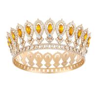 Decoraciones de pastel redondas de tiara de reina princesa europea, coronas barrocas para desfiles, tiaras de rey, coronas de boda brillantes para novias - details 21