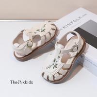 Sandalias de princesa bordadas para niñas pequeñas, zapatos planos e informales, estilo francés, para verano, 2023 - details 6