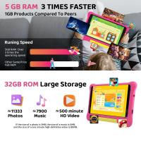HotLight Tablet para niños Android 13,Tableta Infantil 7 Pulgadas con 5GB RAM 32GB ROM (TF 128GB),Cámara Doble,Bluetooth,Control Parental,Funda EVA (Azul) - details 12