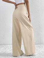Pantalones de Oficina para Mujer de Cintura Alta y Pierna Ancha Cómoda y Elegante Estilo Clásico de Algodón Ajuste Suelto, No Ajusta, Moda de los 90s - details 5