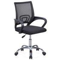 Silla giratoria delgada negra para dormitorio de oficina moderna - details 0