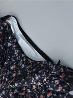 Novedad de verano, vestido de cintura floral pequeño de retazos franceses para mujer con sentido del diseño y a la moda - details 16