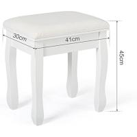 tocador, Madera, Blanco, 41x30x45cm - details 2