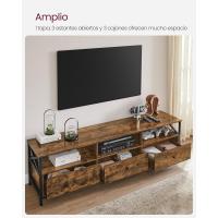 Mueble de TV Industrial 65 Pulgadas, 3 Cajones, Acero, Marrón Rústico y Negro - details 17
