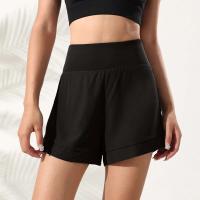Pantalones cortos deportivos atléticos de cintura alta para mujer, Shorts deportivos de Color sólido para gimnasio, Yoga, entrenamiento, correr, bailar, Golf, tenis, con bolsillo - details 7