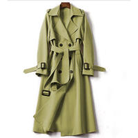 Gabardina de estilo británico para mujer, abrigo de rodilla para primavera y otoño, 2024 - details 8