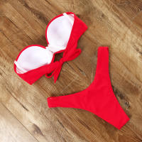 Bañador brasileño Sexy para mujer, conjunto de Bikini con sujetador de realce, traje de baño de dos piezas, ropa de playa de cintura baja, bañador de leopardo - details 22