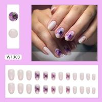 Artículo Completo de Uñas Desmontables Puntes de Uñas Falsas de Tacón Franco - details 12