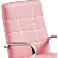 Silla Giratoria de Oficina Sillón de Trabajo con Respaldo Tapizado Asiento Sintético Altura Ajustable Negro - details 42