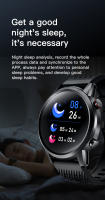 Reloj inteligente con pantalla completamente táctil de 1,32 pulgadas, oxígeno, presión arterial, prueba de frecuencia cardíaca, recordatorio de llamadas entrantes, IP67 - details 8