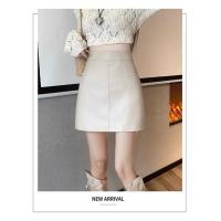 Falda midi popular de cuero negro y falda ajustada hasta la cintura - details 14